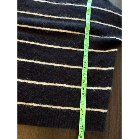 J.Crew Striped Fuzzy Sweater Navy & White Acrylic/Alpaca/Merino Wool/Polyamide/E - Picture 8 of 8